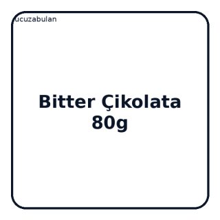 Bitter Çikolata 80 g